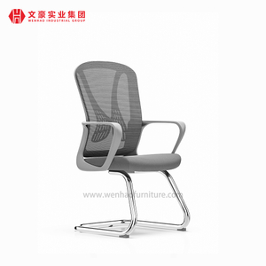 Proveedor de sillas de escritorio tapizadas con silla de conferencia de oficina de malla gris moderna en China