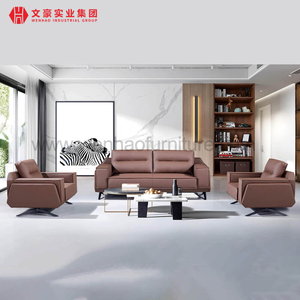 Wenhao Excutive Office Sofá Sofá de tela Sofás de cuero Marca de muebles