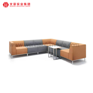 Sofá público, sofás grandes modernos de gama alta para espacios de oficina, escritorio grande y sistema de sofás de oficina