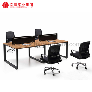 Mesa de oficina para estación de trabajo de ingeniería para escritorio de computadora de trabajo para 4 personas