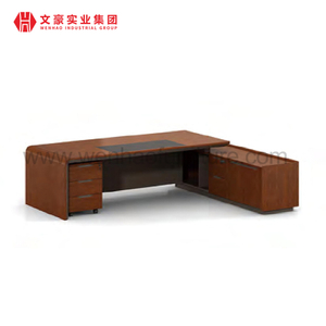 Mesa de oficina de director moderna, muebles de oficina de lujo en forma de L, de madera, Ceo Boss, escritorio ejecutivo en forma de L