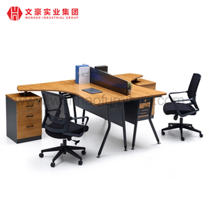 Increíble mesa de trabajo de oficina de 2 plazas, estaciones de trabajo, computadora de escritorio con cajones